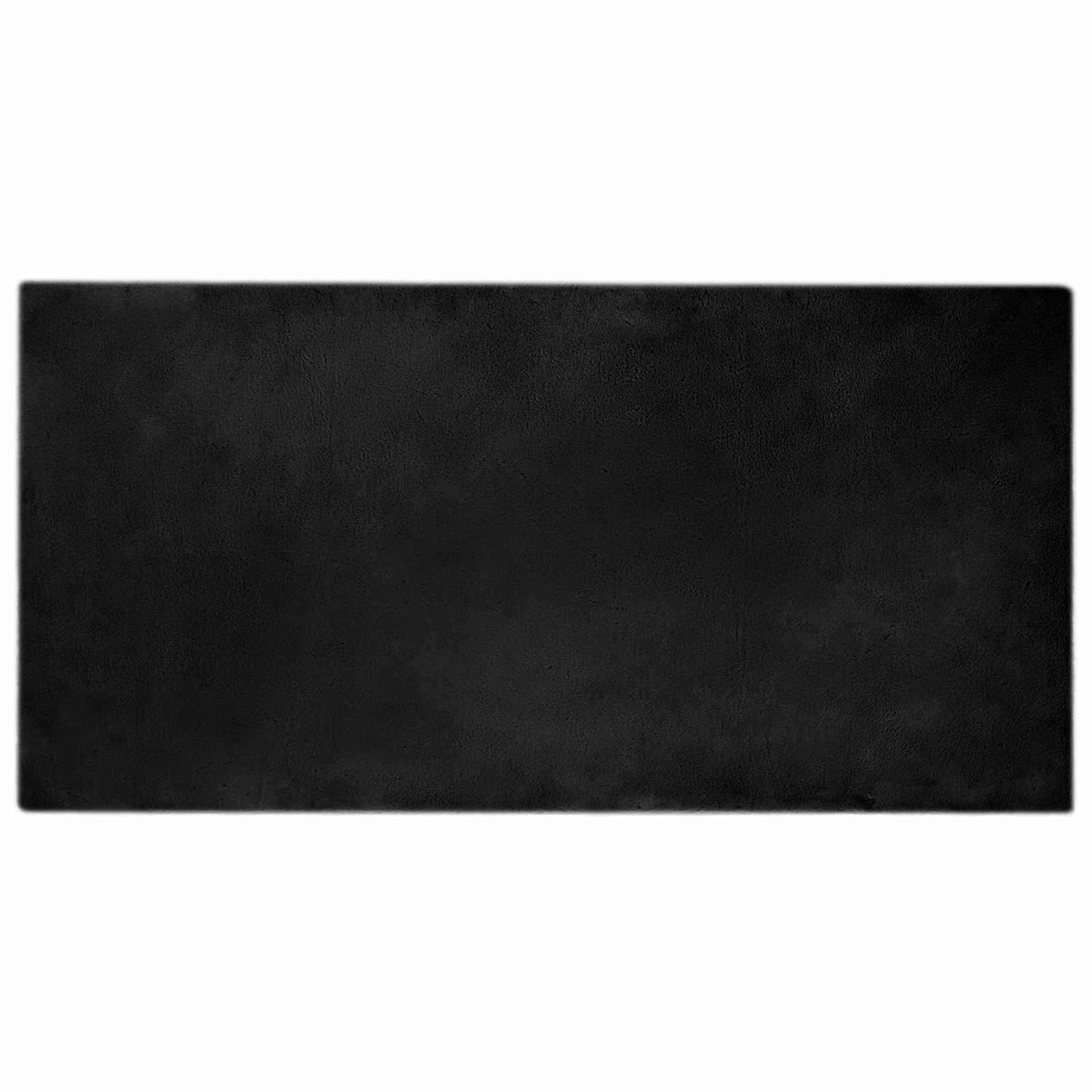vidaXL Kunstfell Hasen Teppich Olite Schwarz 100 x 200 cm Polyester