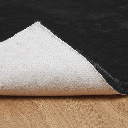 vidaXL Kunstfell Hasen Teppich Olite Schwarz 160 x 230 cm Polyester