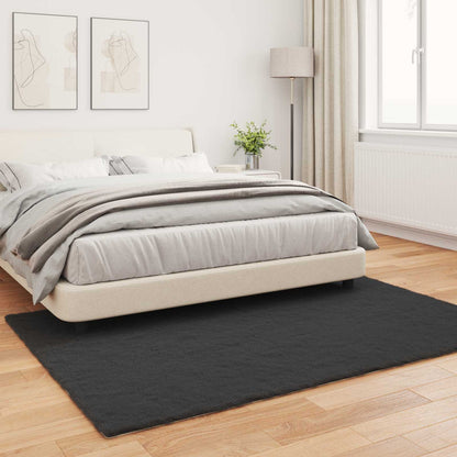vidaXL Kunstfell Hasen Teppich Olite Schwarz 160 x 230 cm Polyester