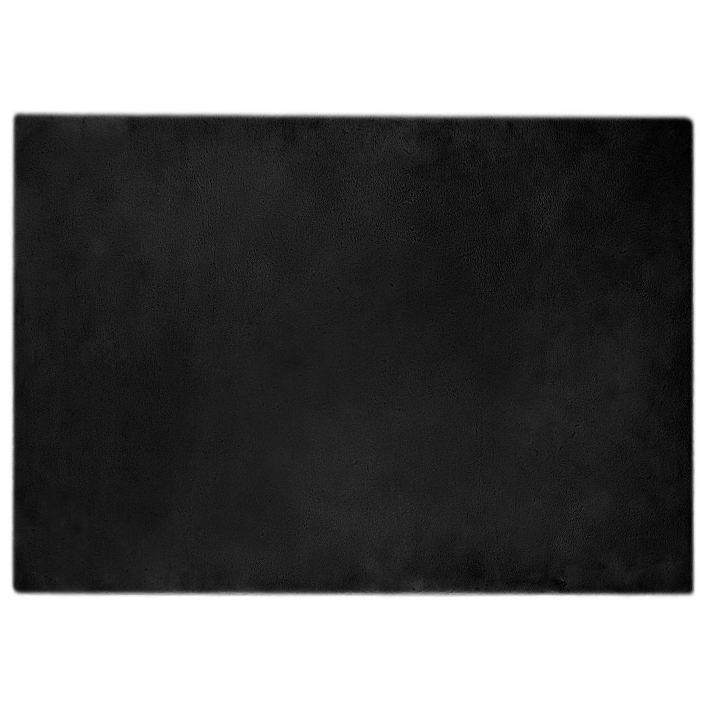 vidaXL Kunstfell Hasen Teppich Olite Schwarz 160 x 230 cm Polyester
