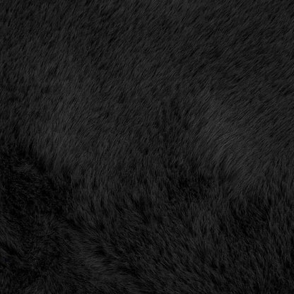 vidaXL Kunstfell Hasen Teppich Olite Schwarz 240 x 240 cm Polyester