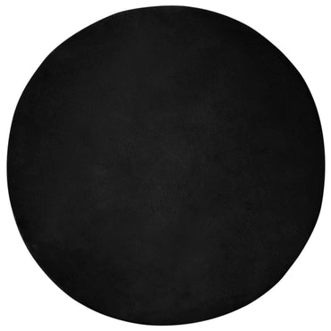 vidaXL Kunstfell Hasen Teppich Olite Schwarz Ø 80 cm Polyester