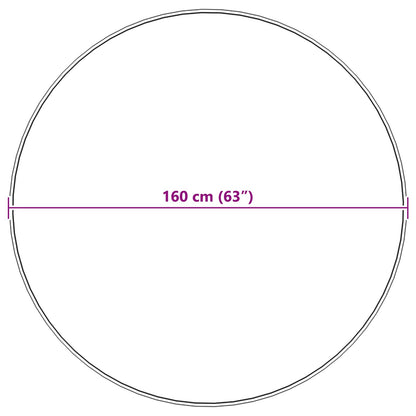 vidaXL Kunstfell Hasen Teppich Olite Schwarz Ø 160 cm Polyester