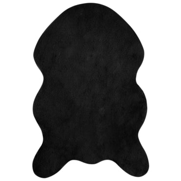 vidaXL Kunstfell Hasen Teppich Olite Schwarz 80 x 120 cm Polyester