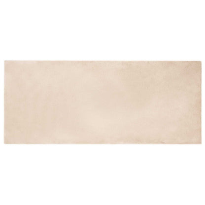 Rutschfester Kunstfellteppich Olite Taupe 100 x 200 cm