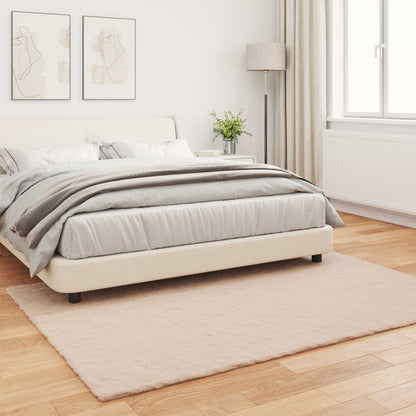 vidaXL Kunstfell Hasen Teppich Olite Taupe 140 x 200 cm Polyester