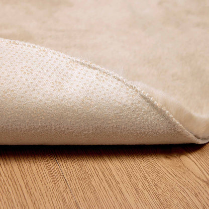 vidaXL Kunstfell Hasen Teppich Olite Taupe Ø 80 cm Polyester