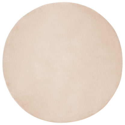 vidaXL Kunstfell Hasen Teppich Olite Taupe Ø 100 cm Polyester