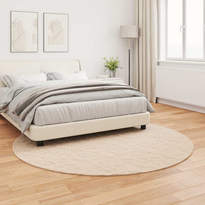 vidaXL Kunstfell Hasen Teppich Olite Taupe Ø 160 cm Polyester