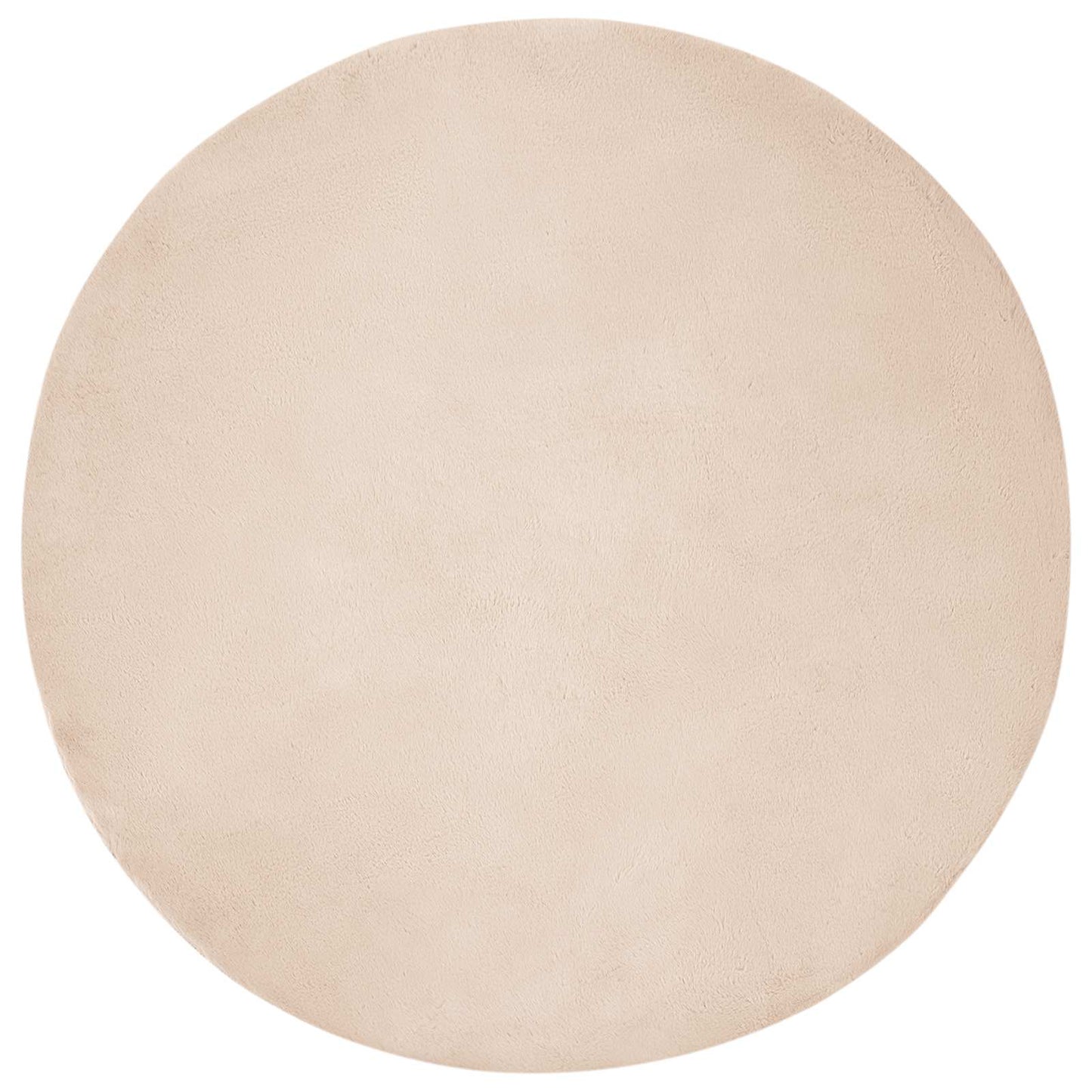Rutschfester Kunstfellteppich Olite Taupe Ø 200 cm Polyester