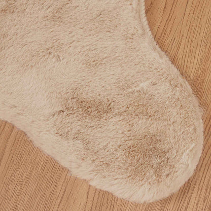 vidaXL Tapis en fausse fourrure de lapin Olite taupe 50 x 80 cm Polyester