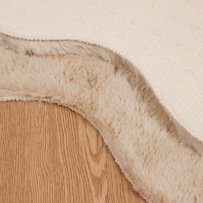 vidaXL Tapis en fausse fourrure de lapin Olite taupe 50 x 80 cm Polyester