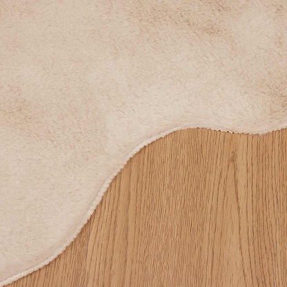vidaXL Tapis en fausse fourrure de lapin Olite taupe 50 x 80 cm Polyester