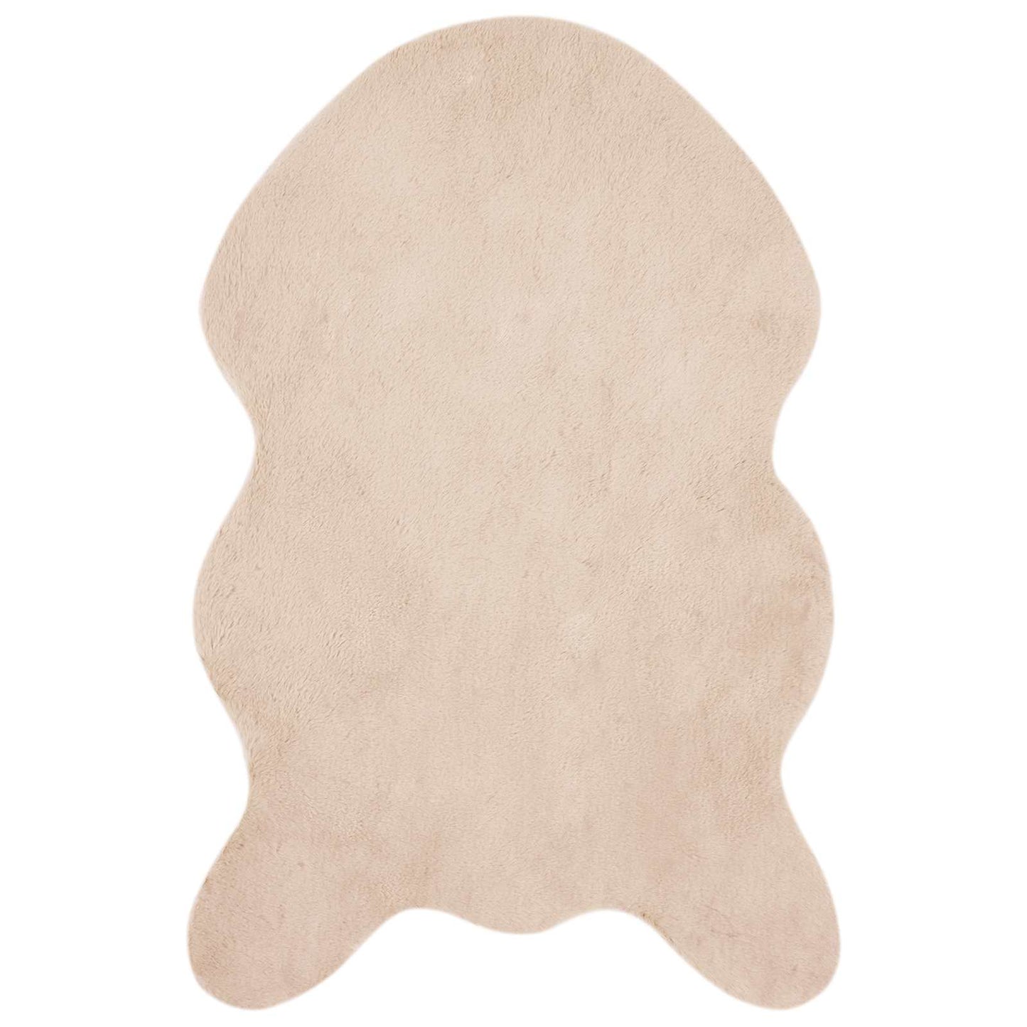 vidaXL Tapis en fausse fourrure de lapin Olite taupe 50 x 80 cm Polyester