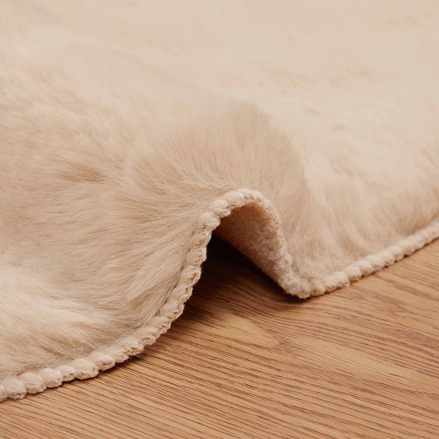 vidaXL Tapis Olite lapin en fausse fourrure taupe 60 x 90 cm Polyester