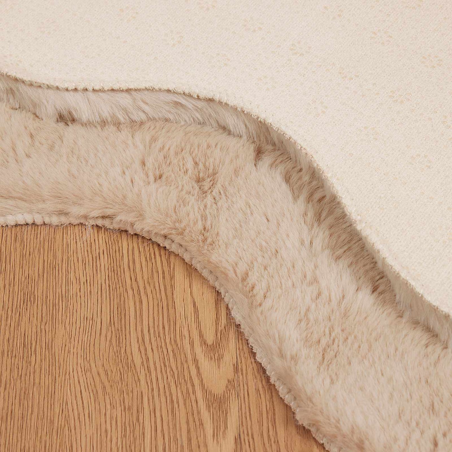 vidaXL Tapis Olite lapin en fausse fourrure taupe 60 x 90 cm Polyester