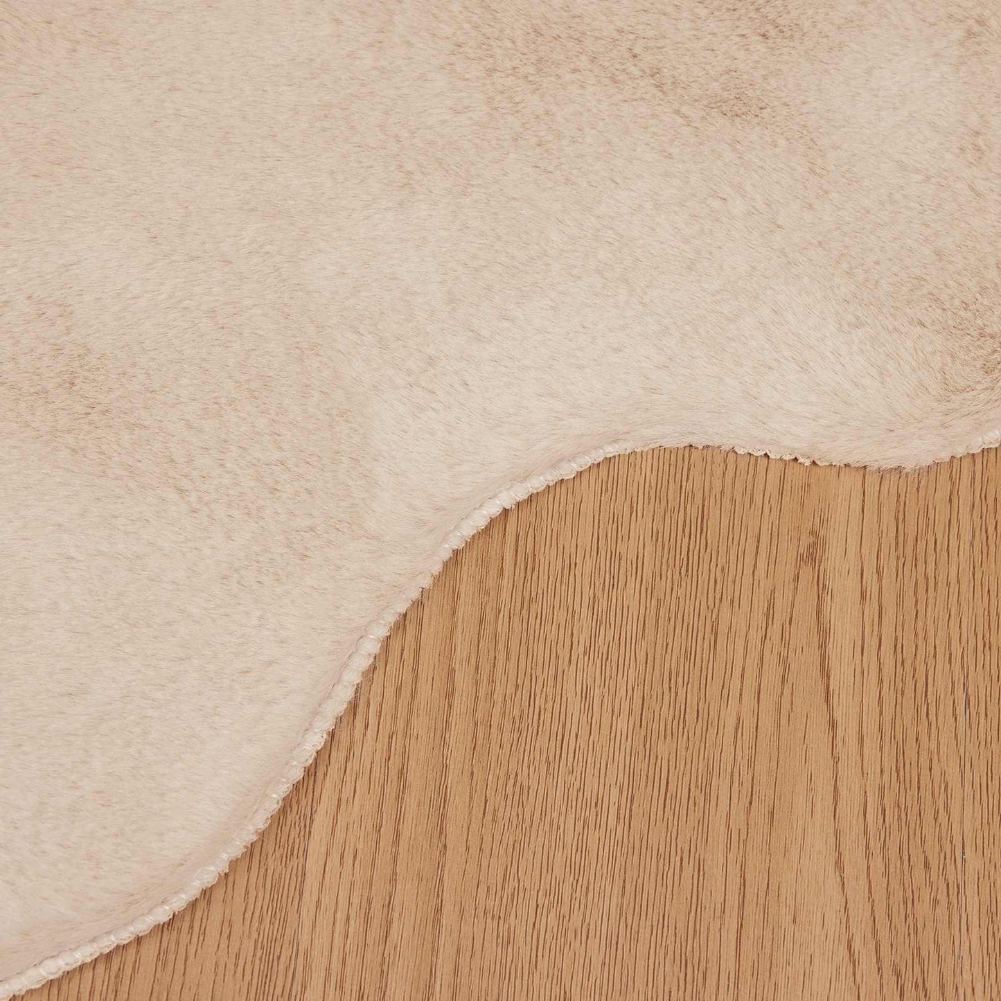 vidaXL Tapis Olite lapin en fausse fourrure taupe 60 x 90 cm Polyester