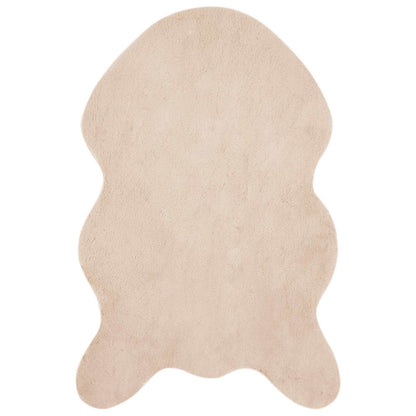 vidaXL Tapis Olite lapin en fausse fourrure taupe 60 x 90 cm Polyester