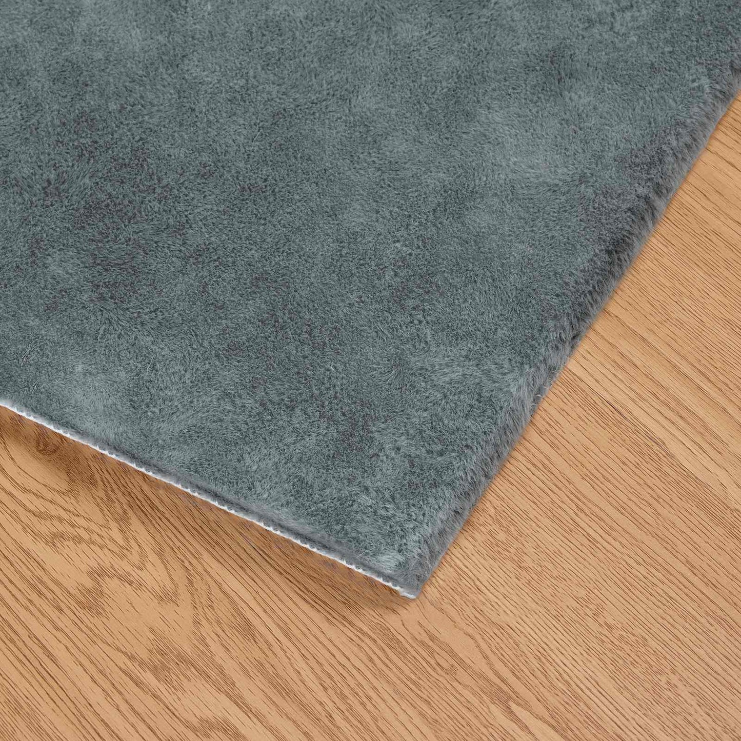 vidaXL Kunstfell Hasen Teppich Olite Anthrazit 100 x 200 cm Polyester