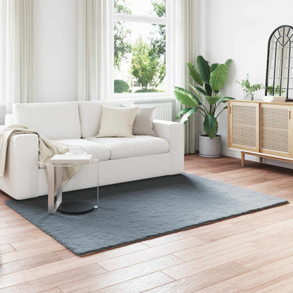 vidaXL Kunstfell Hasen Teppich Olite Anthrazit 140 x 200 cm Polyester