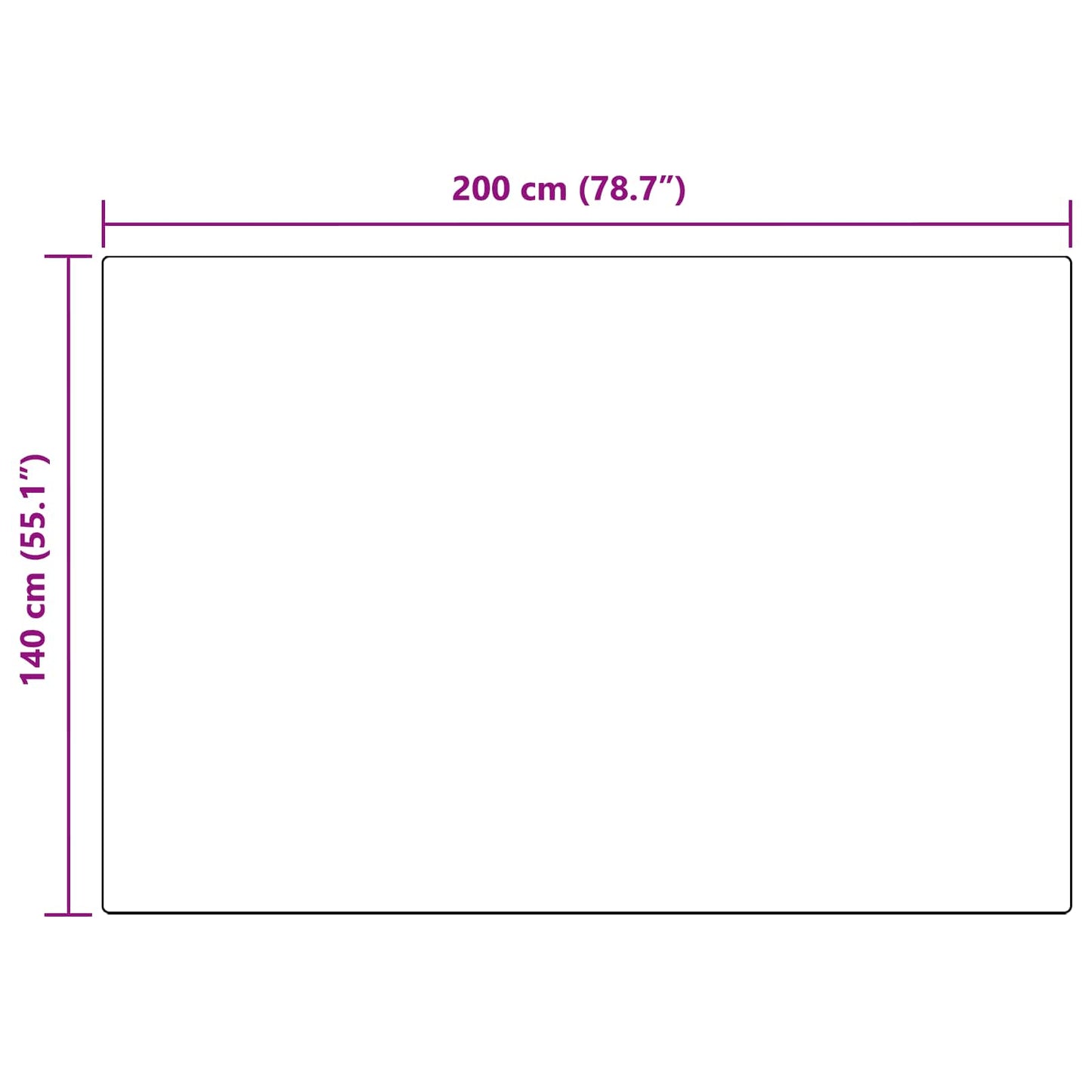 vidaXL Kunstfell Hasen Teppich Olite Anthrazit 140 x 200 cm Polyester