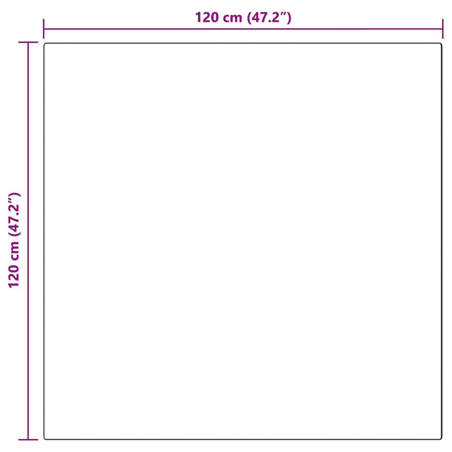 vidaXL Kunstfell Hasen Teppich Olite Anthrazit 120 x 120 cm Polyester