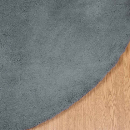Rutschfester Kunstfellteppich Olite Anthrazit Ø 100 cm