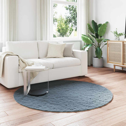 vidaXL Kunstfell Hasen Teppich Olite Anthrazit Ø 160 cm Polyester