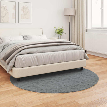 vidaXL Kunstfell Hasen Teppich Olite Anthrazit Ø 160 cm Polyester