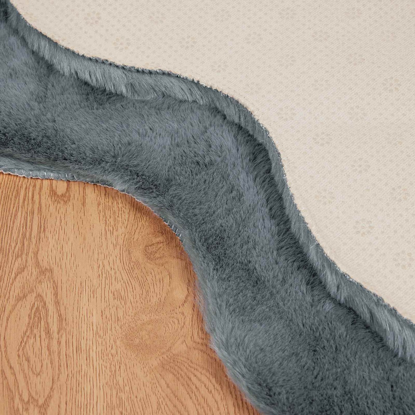 vidaXL Kunstfell Hasen Teppich Olite Anthrazit 60 x 90 cm Polyester