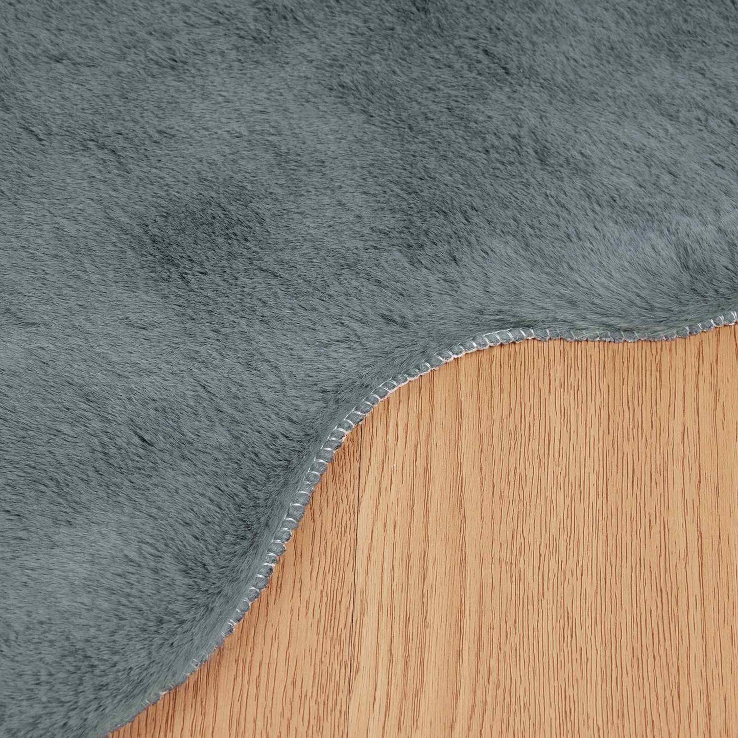vidaXL Kunstfell Hasen Teppich Olite Anthrazit 60 x 90 cm Polyester
