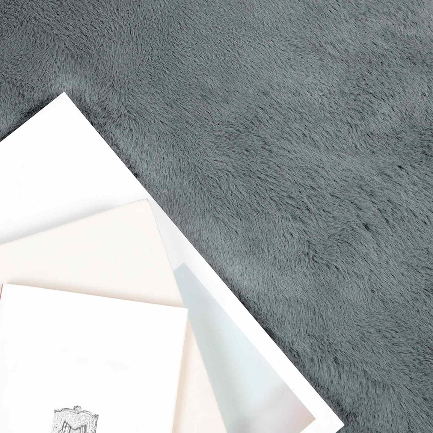 vidaXL Kunstfell Hasen Teppich Olite Anthrazit 80 x 120 cm Polyester