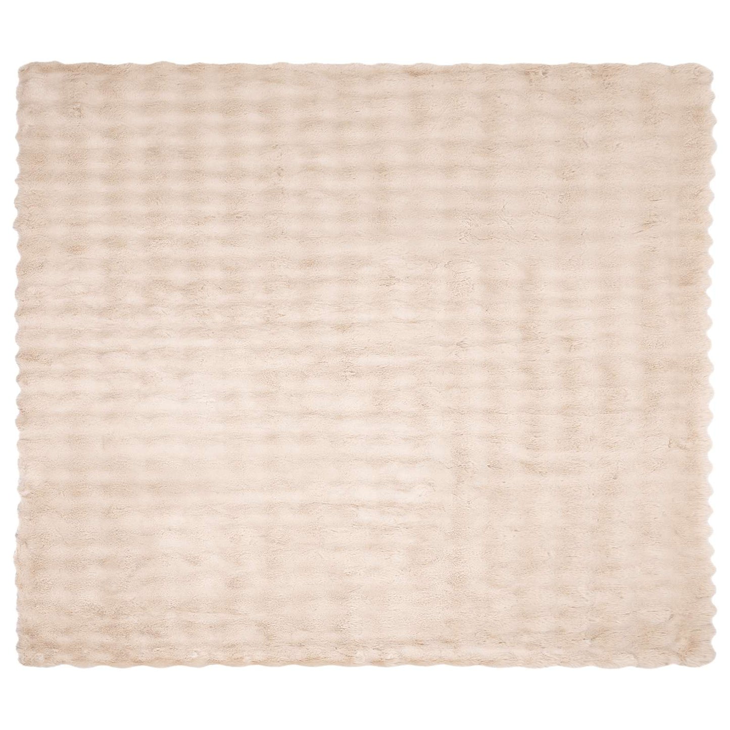 Rutschfeste Kunstfell Decke Olite Beige 130 x 150 cm Polyester