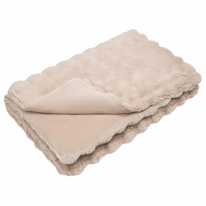 Rutschfeste Kunstfell Decke Olite 4 pcs Beige 150 x 220 cm