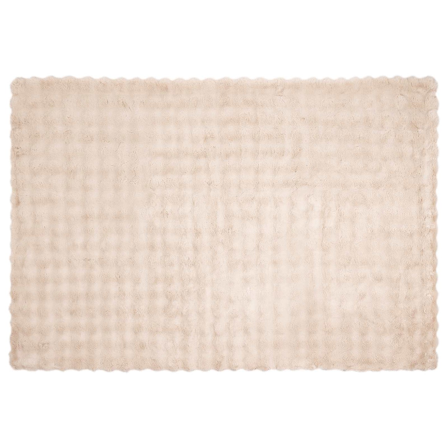 Rutschfeste Kunstfell Decke Olite 4 pcs Beige 150 x 220 cm