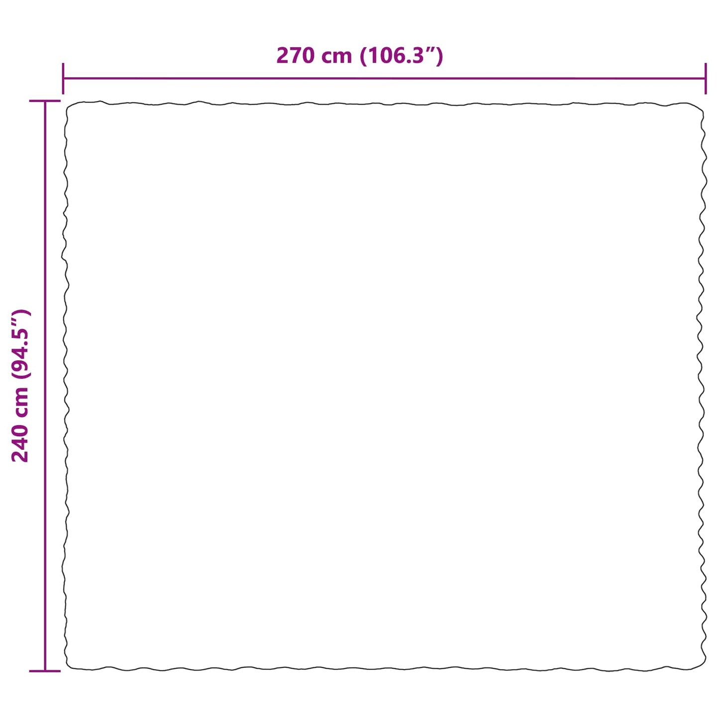 Rutschfeste Kunstfell Decke Olite 4 pcs Beige 240 x 270 cm