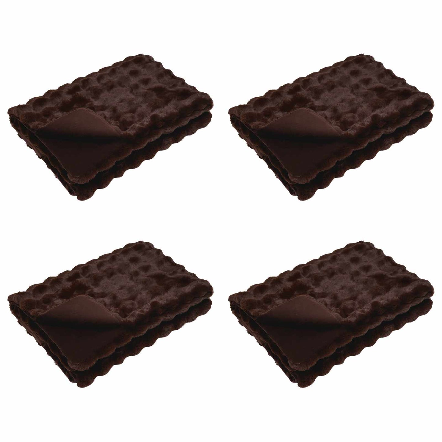 Rutschfeste Kunstfell Decke Olite 4 pcs Kamel 240 x 270 cm