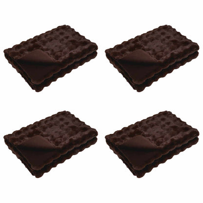 Rutschfeste Kunstfell Decke Olite 4 pcs Kamel 240 x 270 cm