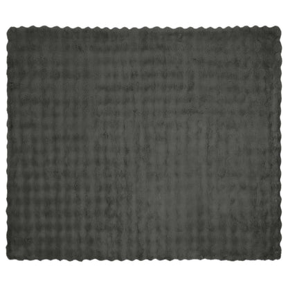 Rutschfeste Kunstfell Decke Olite 4 pcs Dunkelgrau 130 x 150 cm