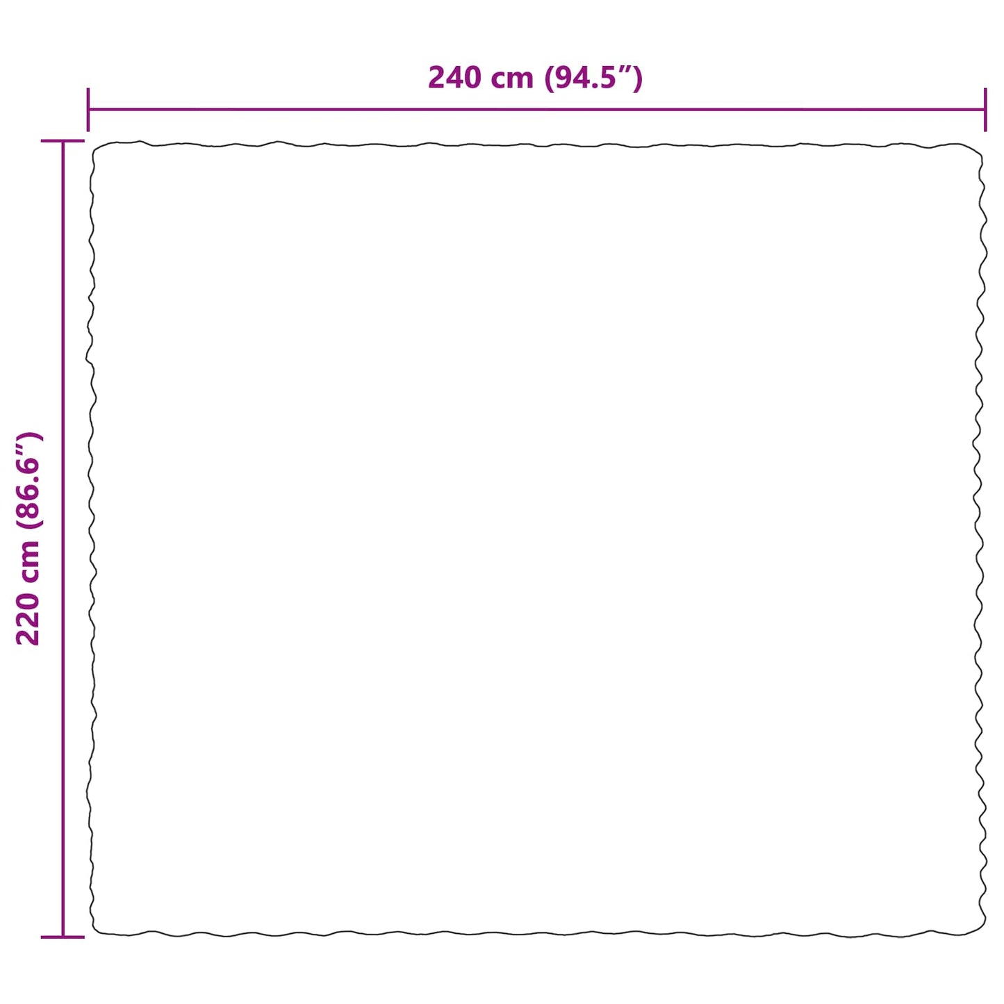 Rutschfeste Kunstfell Decke Olite Dunkelgrün 220 x 240 cm