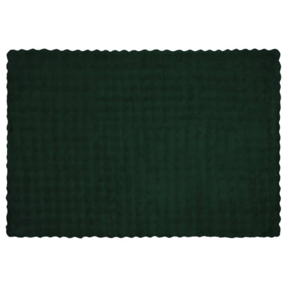 Rutschfeste Kunstfell Decke Olite 4 pcs Dunkelgrün 150 x 220 cm