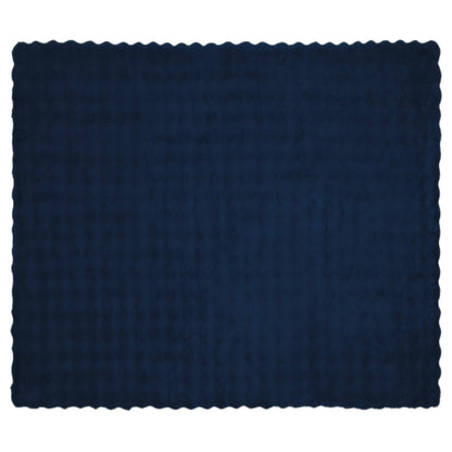 Rutschfeste Kunstfell Decke Olite 4 pcs Marineblau 240 x 270 cm