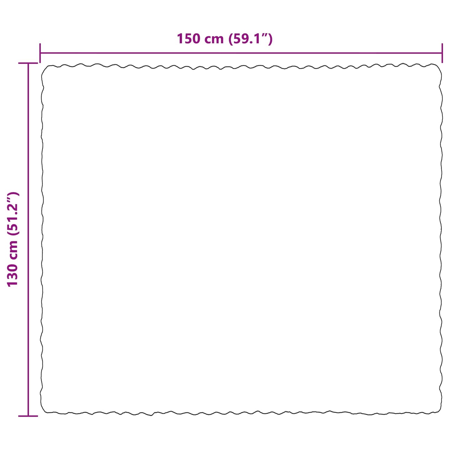 Rutschfeste Kunstfell Decke Olite 4 pcs Weiß 130 x 150 cm