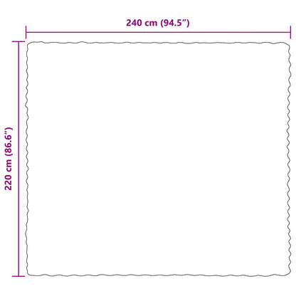 Rutschfeste Kunstfell Decke Olite 4 pcs Bordeauxrot Polyester