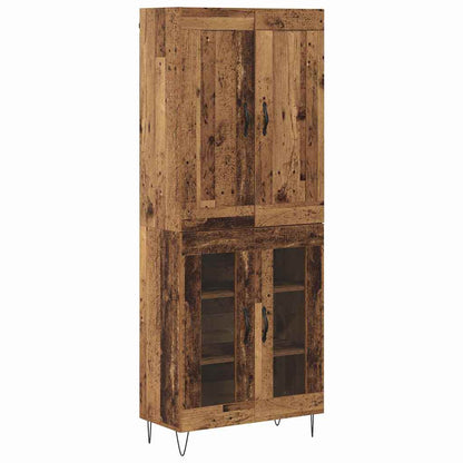 Highboard Altholz 69,5 x 34 x 180 cm Holzwerkstoff
