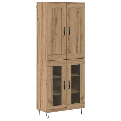 vidaXL Highboard Artisan-Eiche 69,5 x 34 x 180 cm Holzwerkstoff