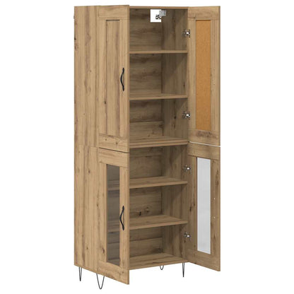 vidaXL Highboard Artisan-Eiche 69,5 x 34 x 180 cm Holzwerkstoff