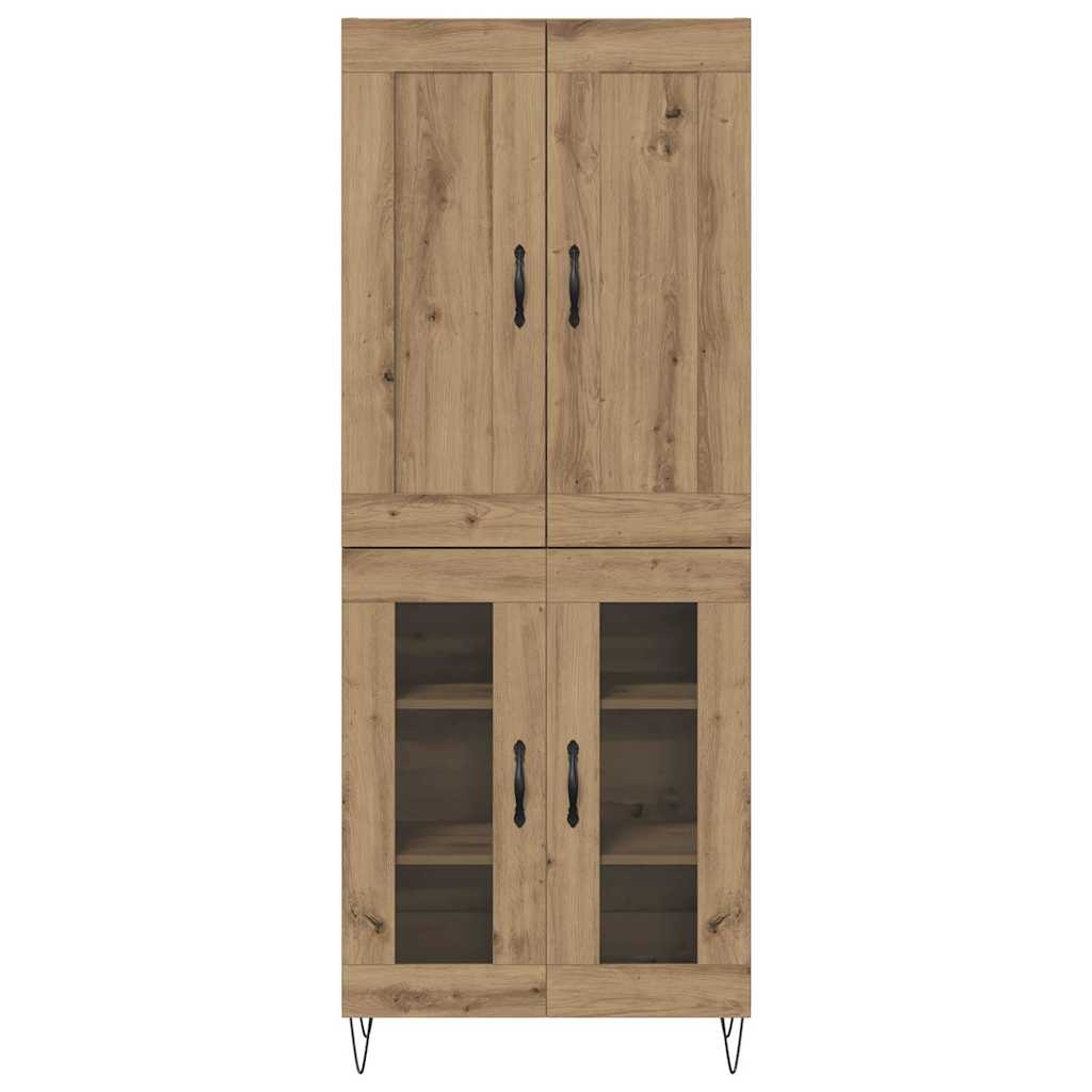 vidaXL Highboard Artisan-Eiche 69,5 x 34 x 180 cm Holzwerkstoff