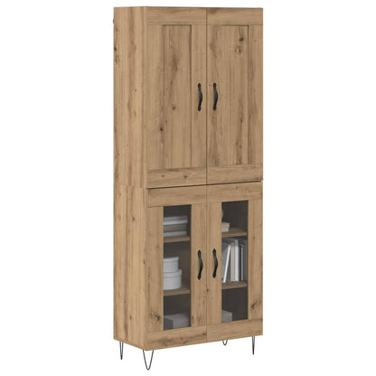 vidaXL Highboard Artisan-Eiche 69,5 x 34 x 180 cm Holzwerkstoff