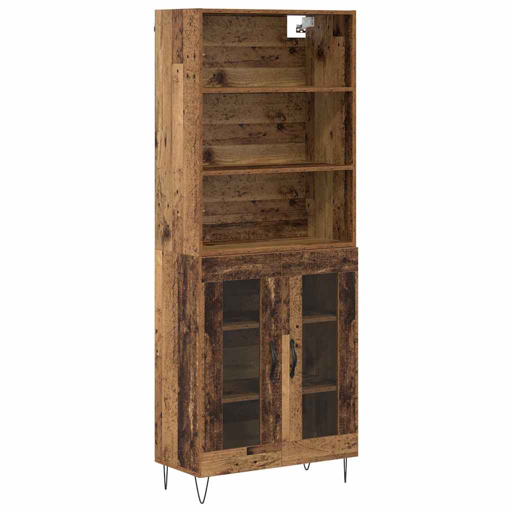 vidaXL Highboard 2 pcs Altholz Holzwerkstoff